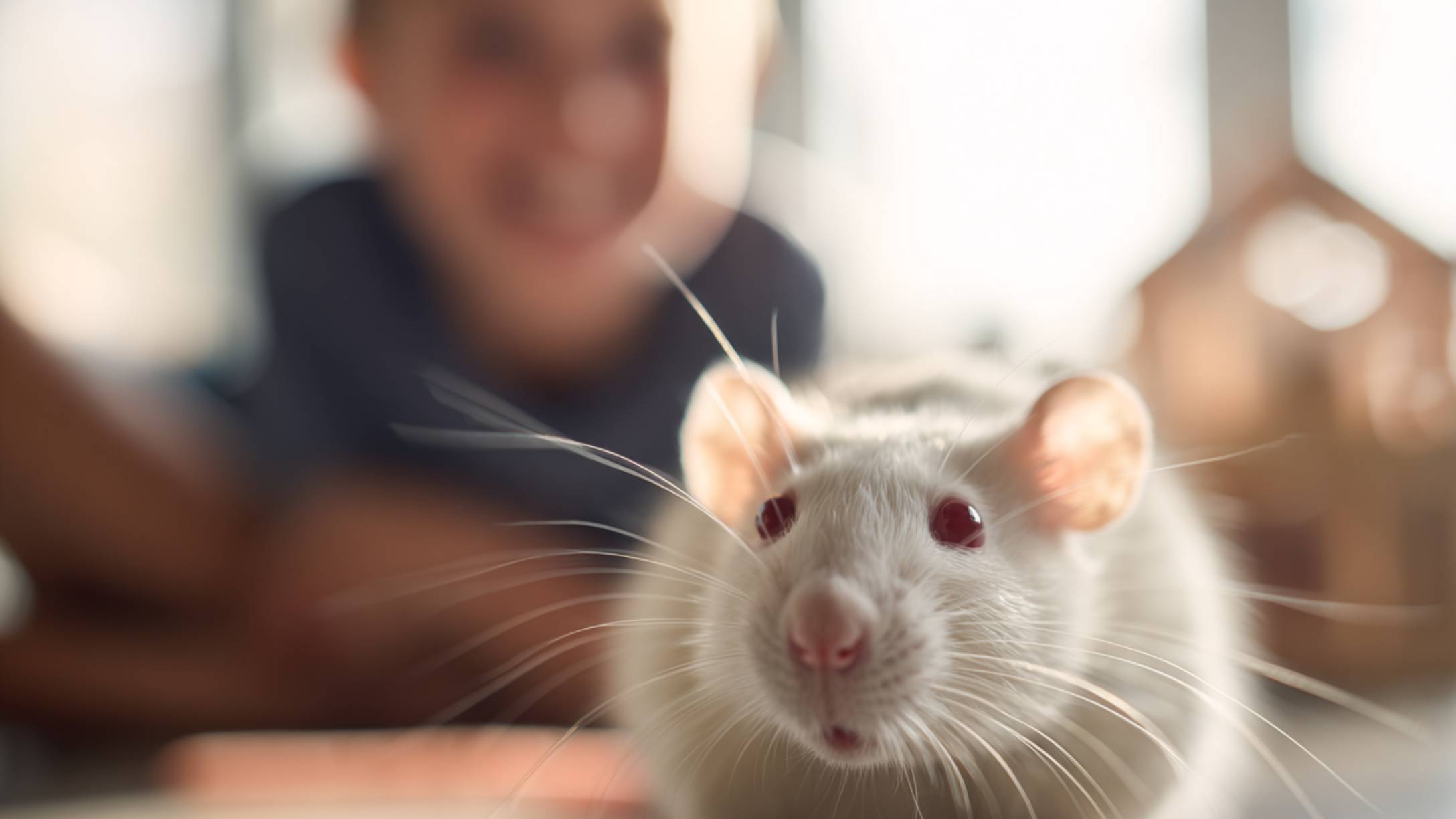 boy smiling with pet rat emotional support animals