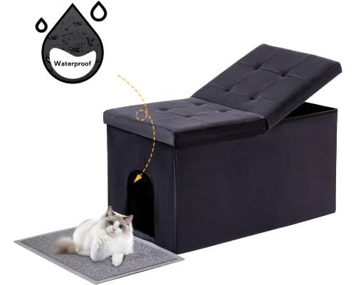 MEEXPAWS Cat Litter Box Enclosure Furniture Hidden Extra Large
