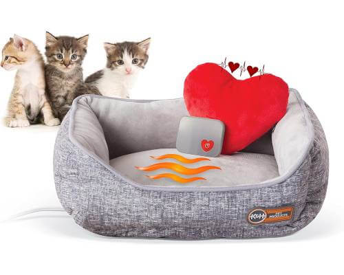 K&H Pet Products Mother's Heartbeat Heated Cat Bed