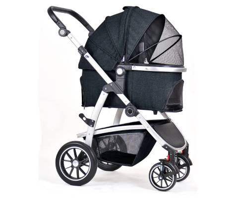Kenyone Pet Stroller 3 in 1 Dog Stroller for Medium Small Size Dogs, Large Cat Stroller