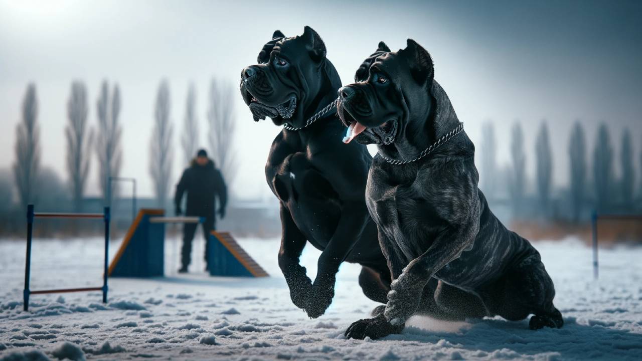 cane corso in training