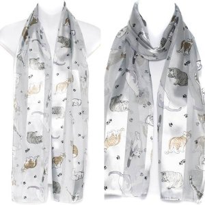 Cat Print Scarf