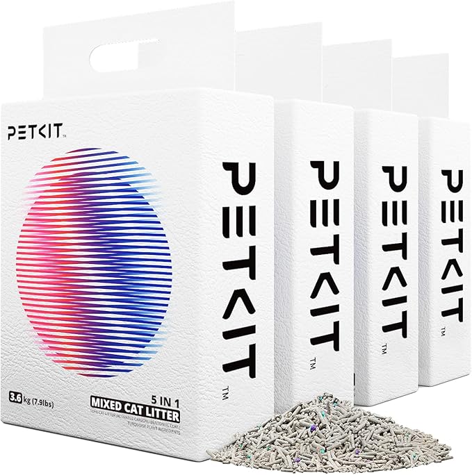 PETKIT Mixed Cat Litter Fast Clumping,Flushable,Ultra Absorbent, 100% Natural