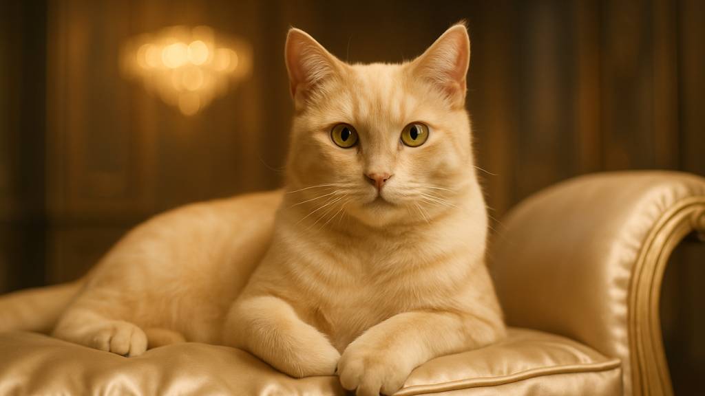champagne-colored cat