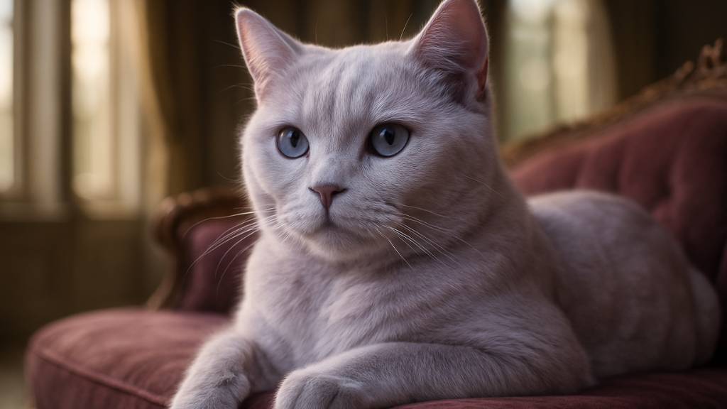 lavander-colored cat
